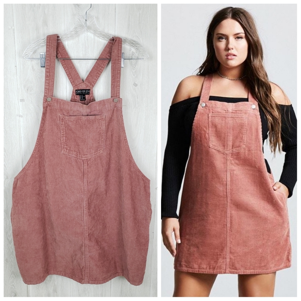 Forever 21 Plus Size 3X Courduroy Overall Dress
